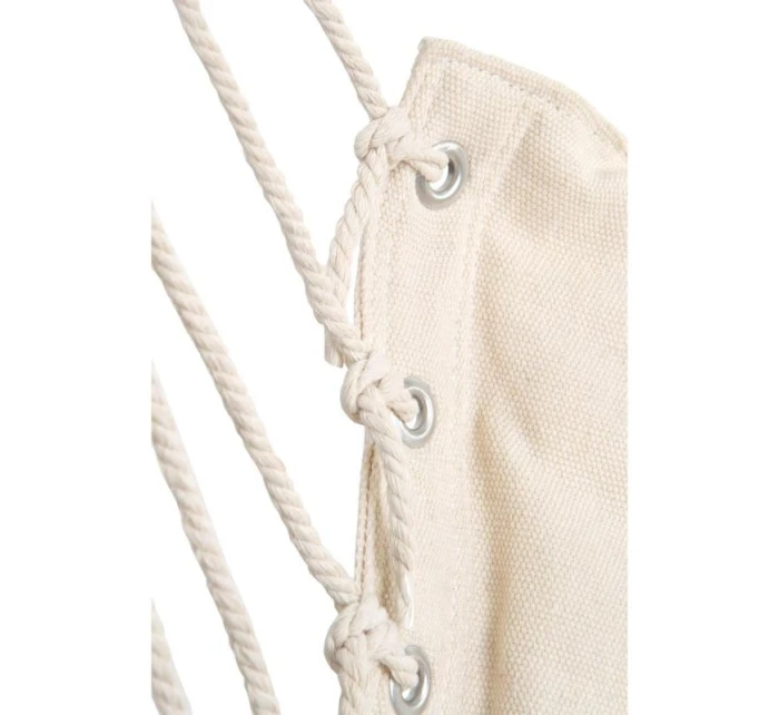 BRAZILSKÁ ZÁVĚSNÁ SEDAČKA HAMAK 100x50 cm PŘÍRODNÍ S VSTŘÍCNÝM PUSHEM BÍLÁ