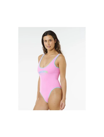 Dámský kostým RIP CURL Surf Puff 1 Piece, růžový