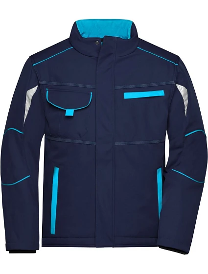 Daiber JN 853 Pracovní zimní softshellová bunda - Color 02.0853 navy/turquoise Daiber JN 853 Pracovní zimní softshellová bunda - Color 02.0853 navy/turquoise