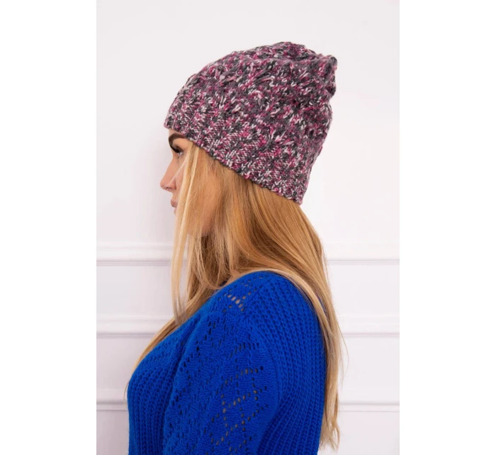 Fleecová čepice Roksana K209 purple+graphite Fleecová čepice Roksana K209 purple+graphite