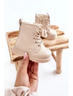 Dětské Kožené Kozačky Se Zipem Béžove model 21597399 - Boto