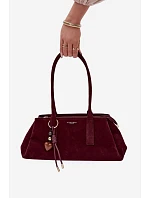 Eko semišová kabelka s přívěskem model 22111618 - Flora&Co