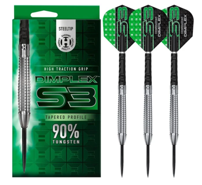 Šipky Harrows Dimplex S3 Tapered 90% steeltip