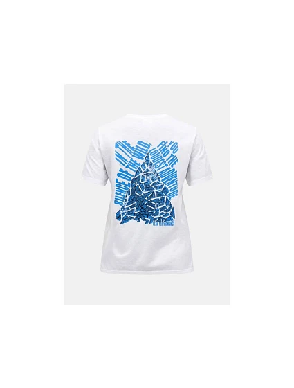 Dámské tričko PEAK PERFORMANCE W Explore Graphic Tee, bílá barva