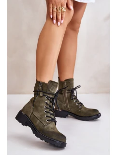 Vysoké boty s zipy tmavě béžové model 21673141 - EVENTO