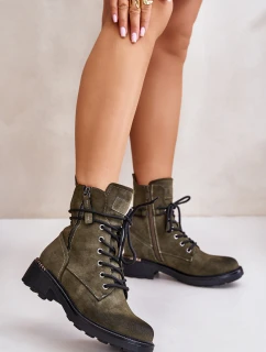 Vysoké boty s zipy tmavě béžové model 21673141 - EVENTO