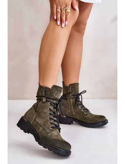 Vysoké boty s zipy tmavě béžové model 21673141 - EVENTO Vysoké boty s zipy tmavě béžové model 21673141 - EVENTO