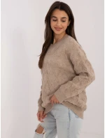 Sweter AT SW model 20470307 beżowy - FPrice Sweter AT SW model 20470307 beżowy - FPrice