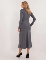 Šaty LK SK model 20546682 tmavě šedé - FPrice Šaty LK SK model 20546682 tmavě šedé - FPrice