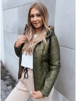 Dámská prošívaná podzimní bunda LOVE YOU zelená FashionStreet TY3836