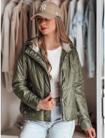 Dámská přechodná prošívaná bunda s kapucí NIVESSO zelená FashionStreet TY4857 Dámská přechodná prošívaná bunda s kapucí NIVESSO zelená FashionStreet TY4857