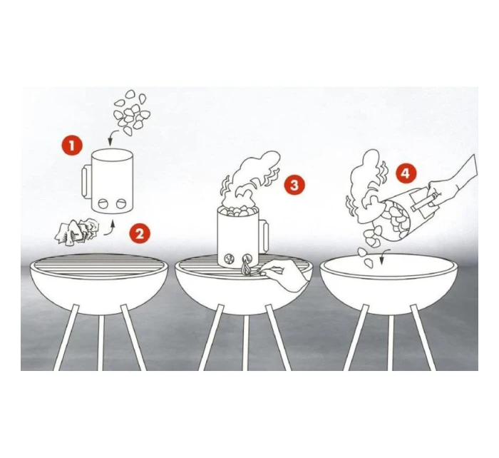 KOMÍNOVÝ PODPALOVAČ PRO GRILOVÁNÍ 27,5 CM VYSOKÝ S DŘEVĚNOU RUKOJETÍ