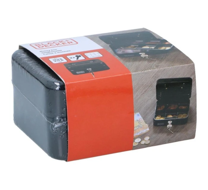 KOVOVÁ KAZETA NA DOKUMENTY 15x8x11,8 CM BLACK + DECKER