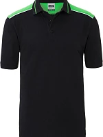 Daiber JN 858 Pánské pracovní piqué polo - Color 02.0858 black/lime green