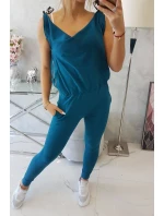 Kalhoty/oblek s nápisem selfie marine