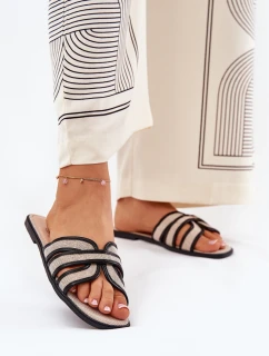 Plné Dámské Pantofle S Mašlí Béžové model 21688718 - Boto