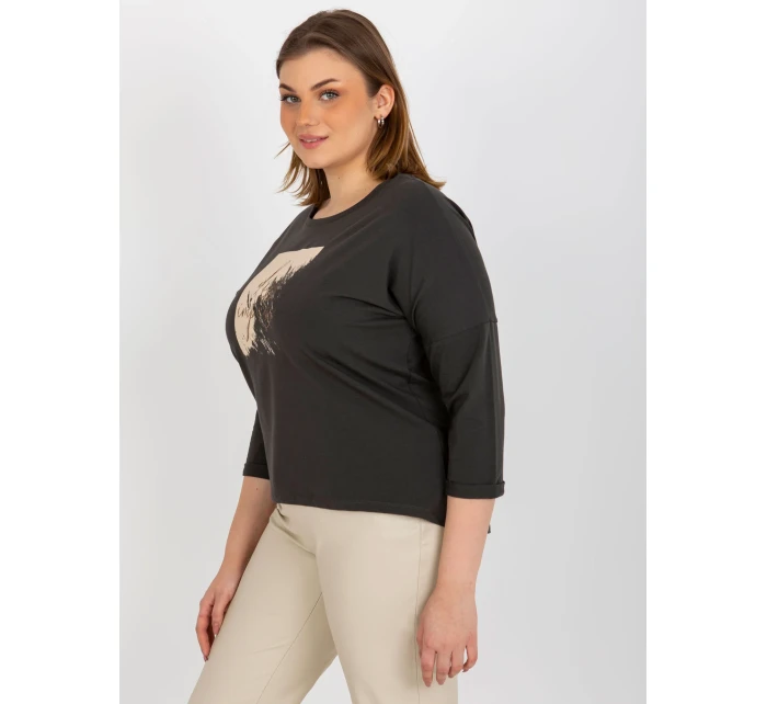 Dámská halenka RV BZ 8484.15P tmavá khaki - FPrice