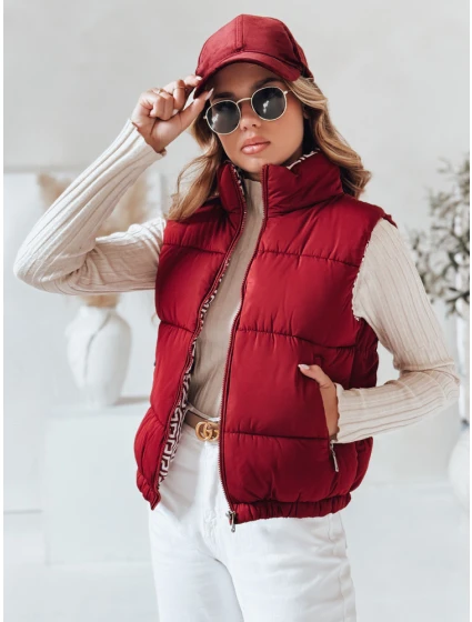 URBANELLE dámská prošívaná vesta bordó FashionStreet TY4972