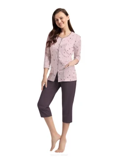 Pyžamo model 21310276 3/4 M2XL Z25/26 dámské rozepínací - Luna