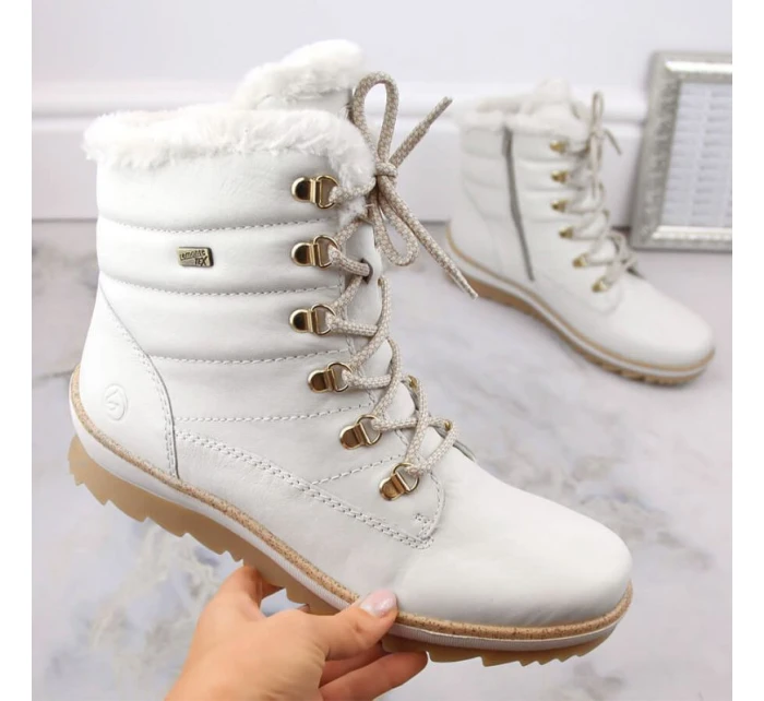 Kožené nepromokavé zateplené boty W white model 21391182 - Rieker