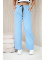 Kalhoty Punto s širokou nohavicí modrý Kalhoty Punto s širokou nohavicí modrý