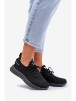 Síťované Nazouvací Sportovní Boty Dámské Černé model 21683372 - Boto Síťované Nazouvací Sportovní Boty Dámské Černé model 21683372 - Boto