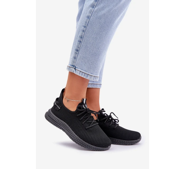 Síťované Nazouvací Sportovní Boty Dámské Černé model 21683372 - Boto Síťované Nazouvací Sportovní Boty Dámské Černé model 21683372 - Boto