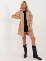 Kardigan AT SW model 20463725 camelowy - FPrice Kardigan AT SW model 20463725 camelowy - FPrice