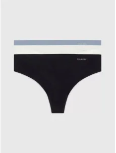 Dámská tanga 3Pack 000QD3558E NP0 vícebarevné - Calvin Klein