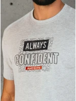 Pánské šedé tričko s potiskem Dstreet RX5406 Pánské šedé tričko s potiskem Dstreet RX5406