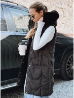 Dámská prošívaná vesta černá model 21993337 - Dstreet Dámská prošívaná vesta černá model 21993337 - Dstreet