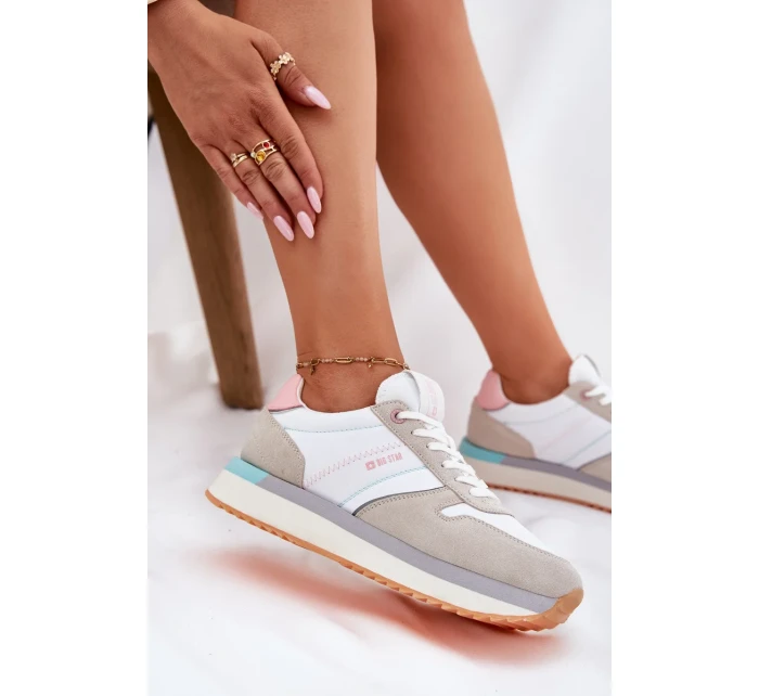 Dámské semišové tenisky Big Star HI-POLY SYSTEM – béžovo-bílé Dámské semišové tenisky Big Star HI-POLY SYSTEM – béžovo-bílé