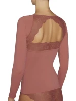 Dámské tričko s dlouhým rukávem model 14713722 červená - Ysabel Mora