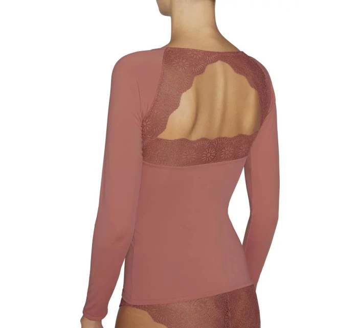 Dámské tričko s dlouhým rukávem model 14713722 červená - Ysabel Mora