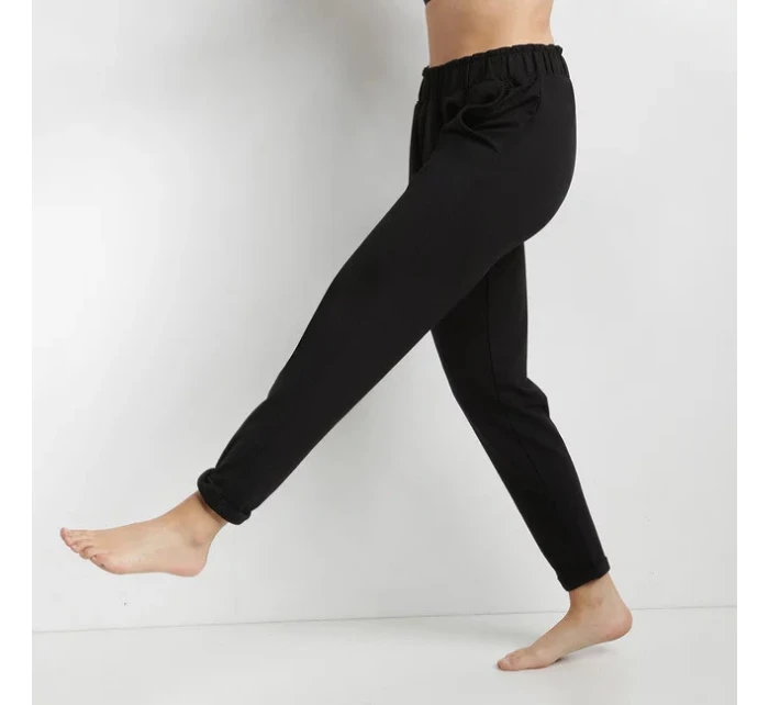 Dívčí junior teplákové kalhoty JOGGING D0C8P Černá - DIM