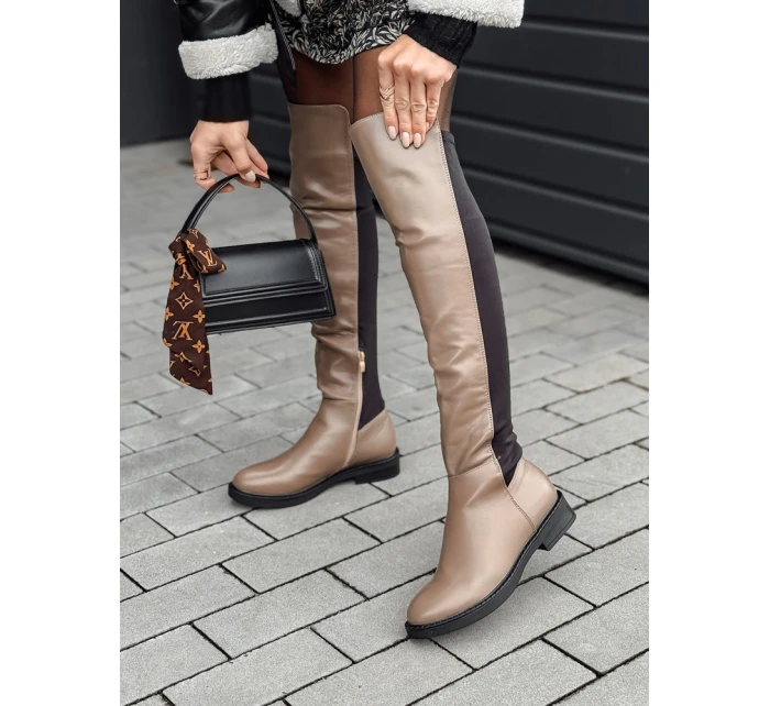 Dámské dlouhé kávové boty LONGDIT FashionStreet ZY0501 Dámské dlouhé kávové boty LONGDIT FashionStreet ZY0501