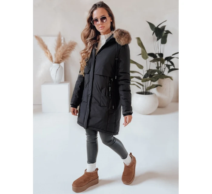 Dámská zimní bunda parka s kapucí černá FashionStreet TY5080