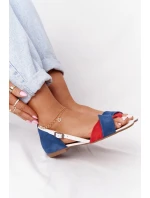 Kožené Sandály Maciejka 04614-17 Tmavě Modré-červené