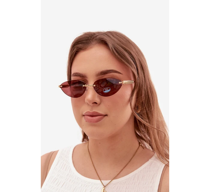 Dámské sluneční brýle s UV filtrem tmavě růžové