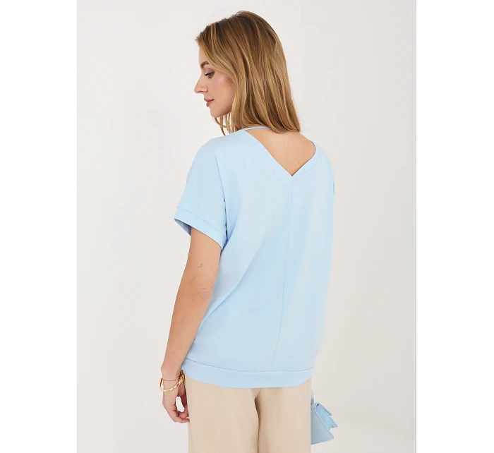 Bluzka RV BZ model 22102529 jasny niebieski - FPrice Bluzka RV BZ model 22102529 jasny niebieski - FPrice