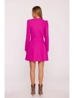 M884 Denimové šaty - růžové