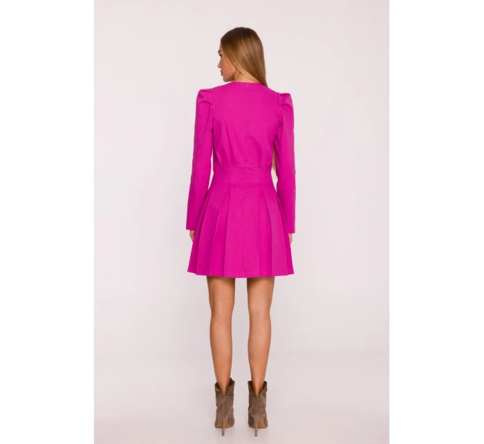 M884 Denimové šaty - růžové