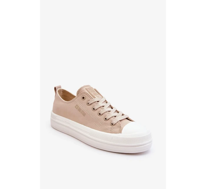 Nízké šněrovací tenisky Big Star LL274969 Béžové Nízké šněrovací tenisky Big Star LL274969 Béžové