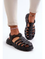 Dámské pěnové římské sandály Black Gasaria Dámské pěnové římské sandály Black Gasaria