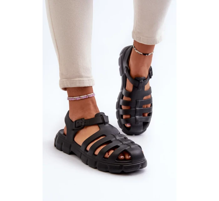 Dámské pěnové římské sandály Black Gasaria Dámské pěnové římské sandály Black Gasaria