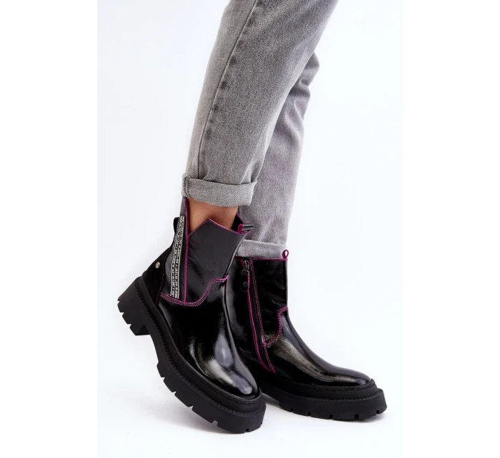 Polobotky na podpatku model 190707 Step in style Polobotky na podpatku model 190707 Step in style