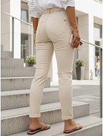Dámské džíny Mom Fit s vysokým pasem a ekru páskem FashionStreet UY3088
