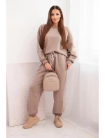 Dámský set máslový s volnou mikinou a kalhotami s nápisem LOVE fango Dámský set máslový s volnou mikinou a kalhotami s nápisem LOVE fango