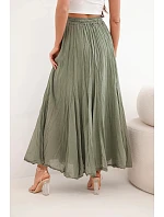 Dámská maxi bavlněná sukně s gumičkou v pase camelová Dámská maxi bavlněná sukně s gumičkou v pase camelová