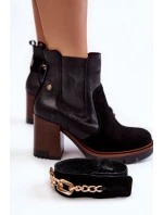 Dámské kožené kozačky model 21602024 Černé - Maciejka